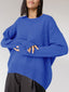 Oversized Long Sleeve Crewneck Sweater for Women