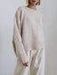Oversized Long Sleeve Crewneck Sweater for Women