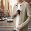 Oversized Ribbed Longline Button Cardigan for Men