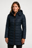 Quilted Mid Length Hooded Puffer Coat for Women
