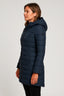 Quilted Mid Length Hooded Puffer Coat for Women