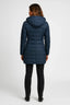 Quilted Mid Length Hooded Puffer Coat for Women