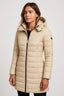 Quilted Mid Length Hooded Puffer Coat for Women