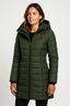 Quilted Mid Length Hooded Puffer Coat for Women