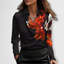 Shiny Draped Long Sleeve Button Front Blouse for Women