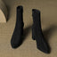 Sleek Pointed Toe Block Heel Ankle Boots for Women