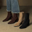 Sleek Pointed Toe Block Heel Ankle Boots for Women