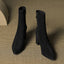 Sleek Pointed Toe Block Heel Ankle Boots for Women
