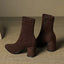 Sleek Pointed Toe Block Heel Ankle Boots for Women