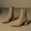 Sleek Pointed Toe Block Heel Ankle Boots for Women