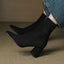 Sleek Pointed Toe Block Heel Ankle Boots for Women