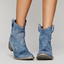 Stacked Heel Western Ankle Boots for Women