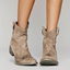 Stacked Heel Western Ankle Boots for Women