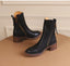 Stylish Rounded Toe Block Heel Ankle Boots for Women