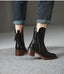 Stylish Rounded Toe Block Heel Ankle Boots for Women