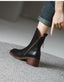 Stylish Rounded Toe Block Heel Ankle Boots for Women