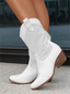 Stylish Suede Western Cowboy Boots for Women