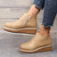 Wedge Side Zip Ankle Boots for Women