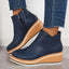 Wedge Side Zip Ankle Boots for Women