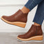 Wedge Side Zip Ankle Boots for Women