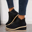 Wedge Side Zip Ankle Boots for Women
