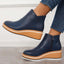 Wedge Side Zip Ankle Boots for Women