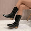 Western Embroidered Pointed Toe Cowboy Boots for Women