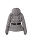 Women’s Belted Patterned Puffer Jacket