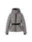 Women’s Belted Patterned Puffer Jacket