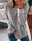 Women’s Casual Oversized Crewneck Knit Sweatshirt
