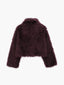 Women’s Cropped Chic Plush Burgundy Jacket