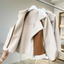 Women’s Faux Shearling Fleece Lined Lapel Jacket