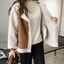 Women’s Faux Shearling Fleece Lined Lapel Jacket