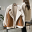 Women’s Faux Shearling Fleece Lined Lapel Jacket