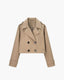 Women’s Cropped Double Breasted Trench Jacket