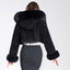 Women’s Cropped Hooded Faux Fur Jacket