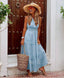 Women’s Sleeveless Boho V-Neck Tiered Maxi Dress