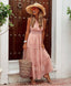 Women’s Sleeveless Boho V-Neck Tiered Maxi Dress