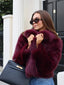 Women’s Soft Faux Fur Jacket with Wide Collar