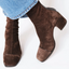 Women’s Soft Suede Block Heel Ankle Boots