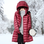 Women’s Light Long Hooded Puffer Coat