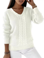 Women’s V-Neck Cable Knit Sweater