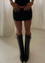 Women’s Knee High Wedge Boots with Lock Detail