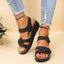 Women’s Adjustable Hook-and-Loop Straps Wedge Sandals
