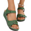 Women’s Adjustable Hook-and-Loop Straps Wedge Sandals