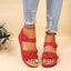 Women’s Adjustable Hook-and-Loop Straps Wedge Sandals