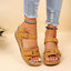 Women’s Adjustable Hook-and-Loop Straps Wedge Sandals