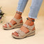 Women’s Adjustable Hook-and-Loop Straps Wedge Sandals