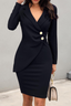 Women's Long Sleeve Bodycon Blazer Dress