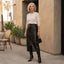 Women’s Black Sleek High Waisted Slit Midi Skirt